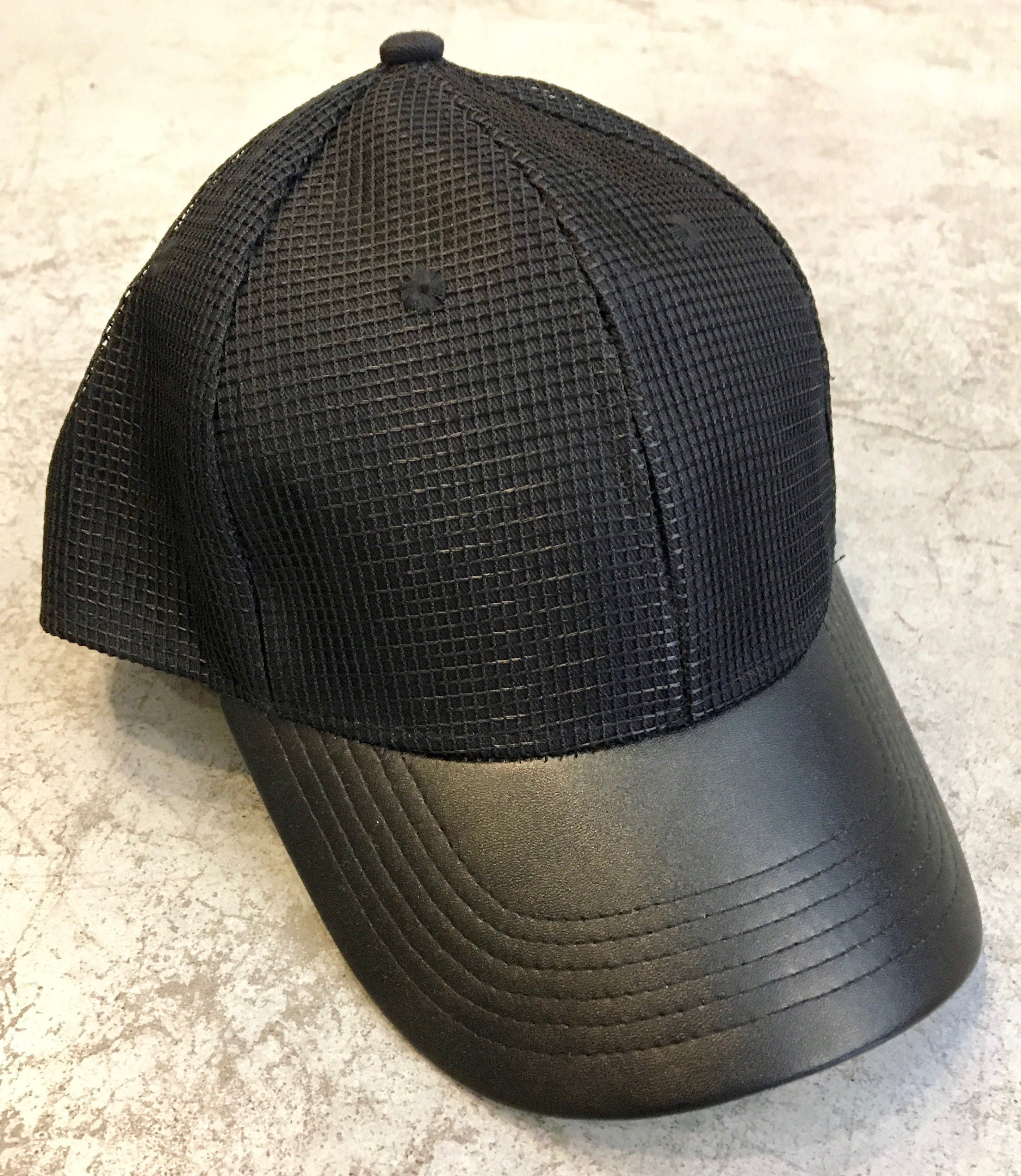 gents leather baseball cap